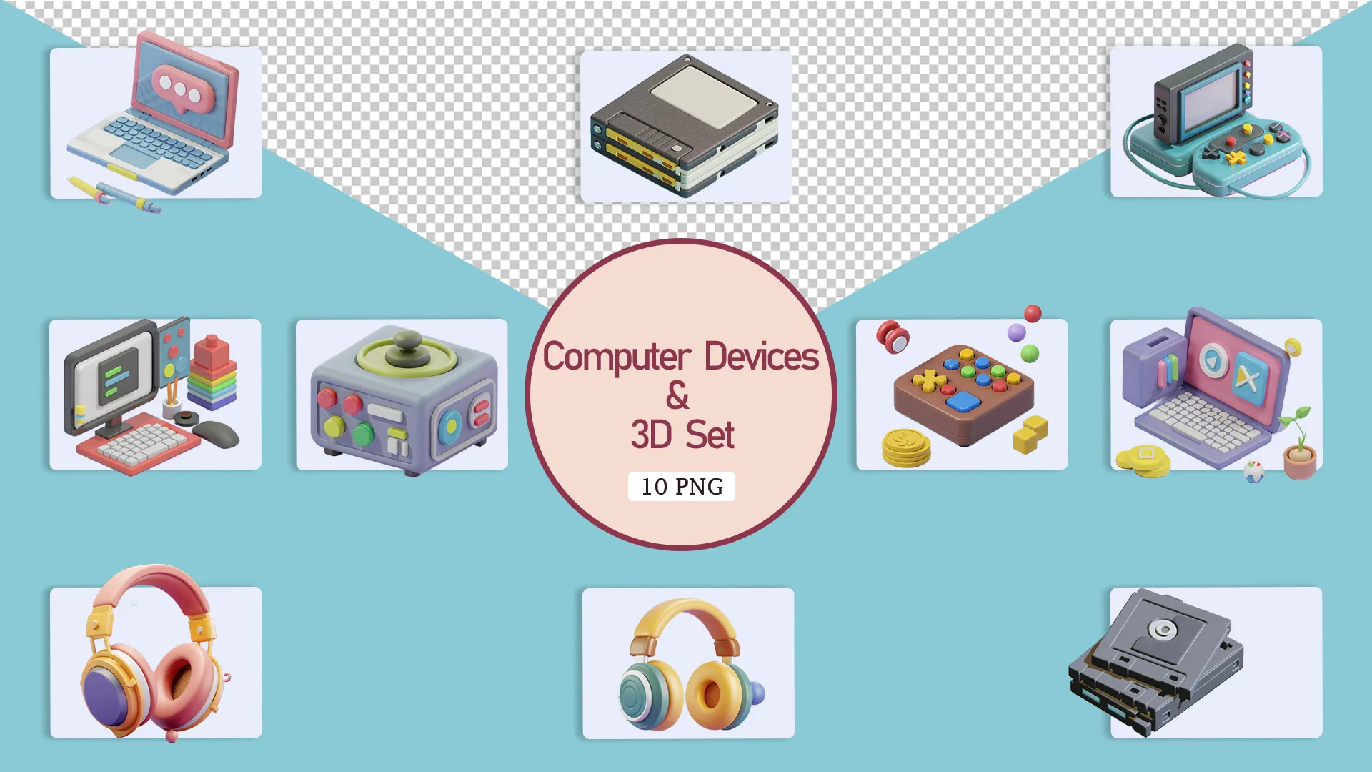 Modern Computer Interactive Devices 3D Pack image